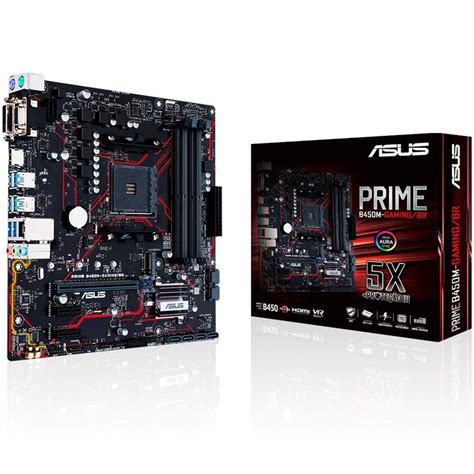 Placa Mae Amd Am4 Asus Prime B450m Gaming Br M 2 Aura Sync Black Friday