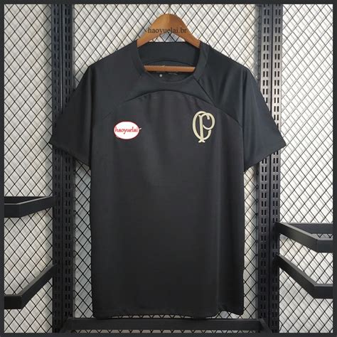 Camisa Preta De Futebol De Treinamento Klda 2023 Corinthians Shopee