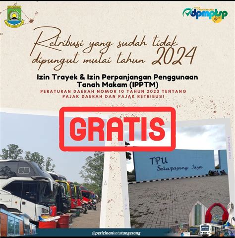 Pemkot Tahun 2024 Pemkot Tangerang Gratiskan Izin Trayek Dan