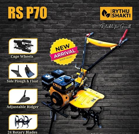 7 HP Rythu Shakti Power Weeder RSP70 For Agriculture Engine Model