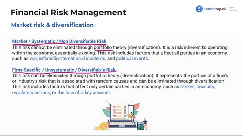 Market Risk And Diversification