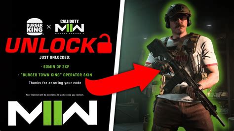 COD MW2 How To Unlock And Redeem BK BURGER TOWN Operator Skin YouTube