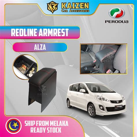 Perodua Redline Armrest Console Alza Aruz Axia Bezza Myvi Kancil