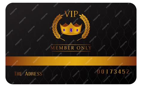 Premium Vector Luxury Vip Member Card With Golden Crown