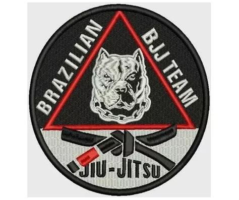 Patch Bordado Pitbull Jiu Jitsu Bjj Team Kimonos 13cm MercadoLivre