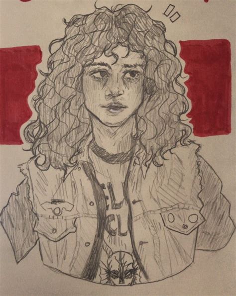 Eddie Munson My Drawing In 2023 Stranger Things Art Stranger Things Fanart Sketchbook Art