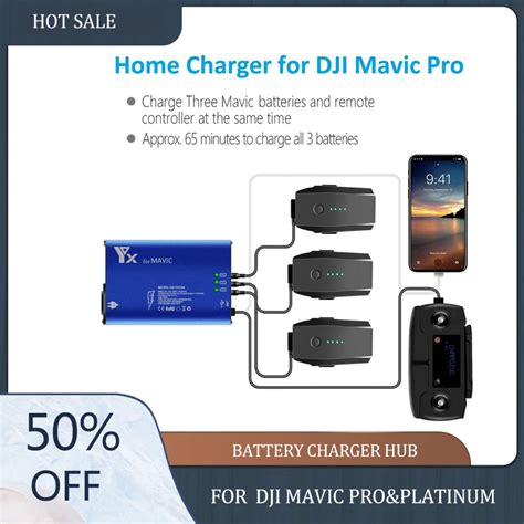 Charging Hub 5in1 Multi Intelligent Home Charger For Dji Mavic Proandplatinum Drone Battery