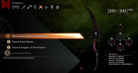 Best Dagger Schematic Dragon Age Inquisition