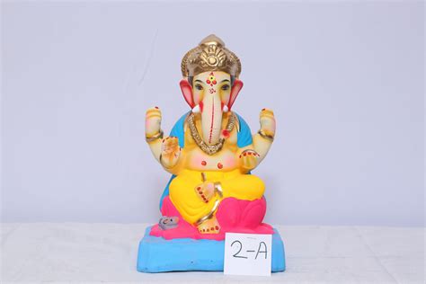 Ganpati Idol Sitting On Lotus Flower Atharv Eco Friendly Ganesh Idols