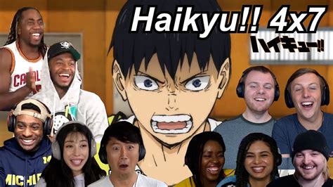 Haikyu 4x7 Reactions Great Anime Reactors 【ハイキュー】【海外の反応