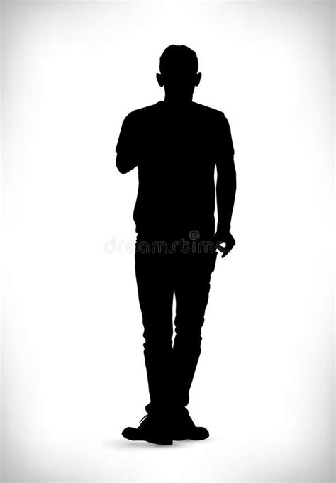 Black Silhouette Of A Man Vector Illustration Stock Vector