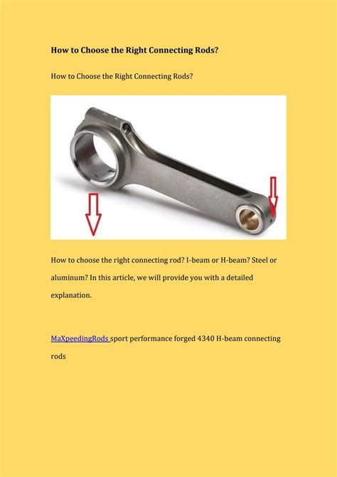 How To Choose The Right Connecting Rods By Maxpeedingrodsus Issuu