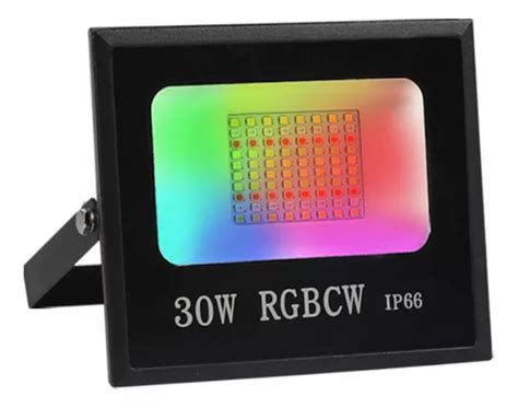 Reflector Led Rgb Cw De Colores W Ip Para Exterior Meses Sin Inter S