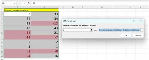 Como Destacar As Células Com Valores Negativos No Excel Tudo Excel