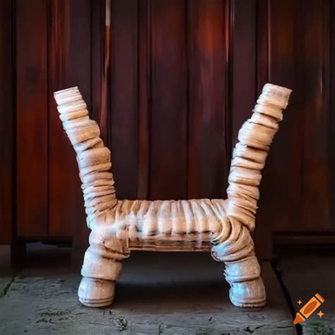 Chair Crafted From Recycled Plastic Bottles On Craiyon