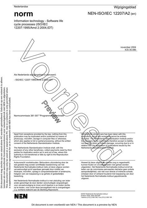 Pdf Voorbeeld Nen Wijzigingsblad Norm Nen Iso Iec A En