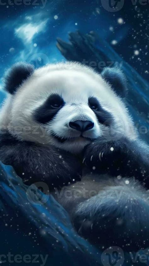 Cute Panda Sleeping on a Cloud Realistic Animal Portrait AI Generated 29987397 Stock Photo at ...