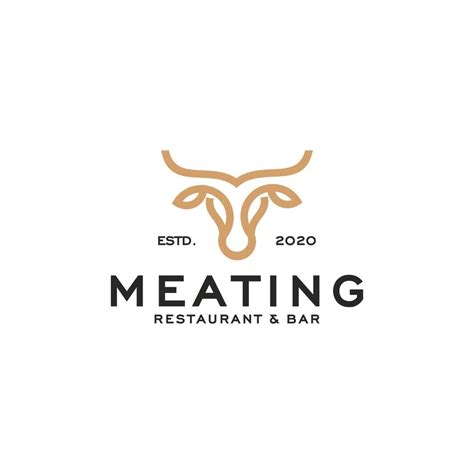 Beef bull logo. Steak grilled and BBQ meats logo 17701083 Vector Art at ...