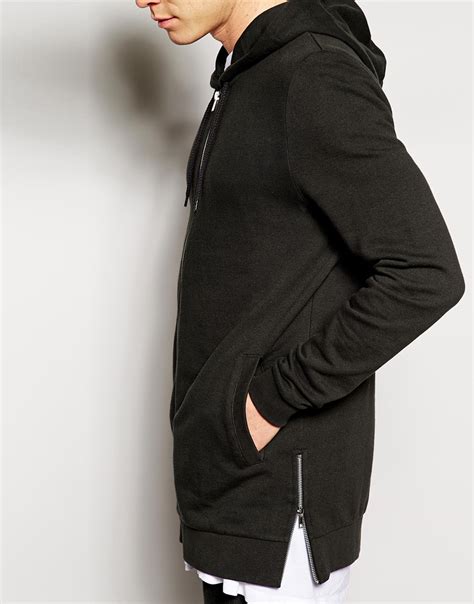 Black Hoodie With Zipper On Side Atelier Yuwa Ciao Jp