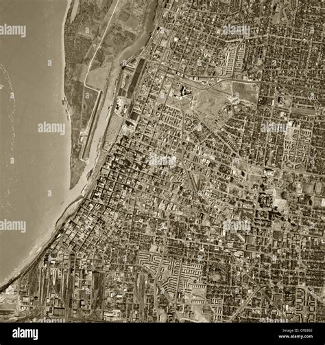 Historical Aerial Photograph Memphis Tennessee 1963 Stock Photo Alamy