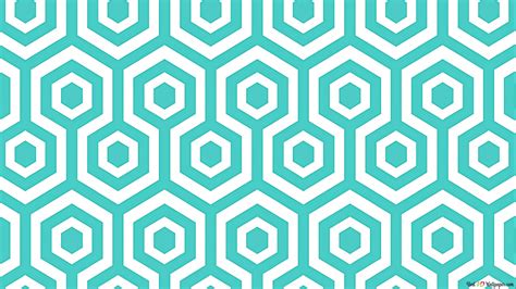 geometric circles in teal 2K wallpaper download