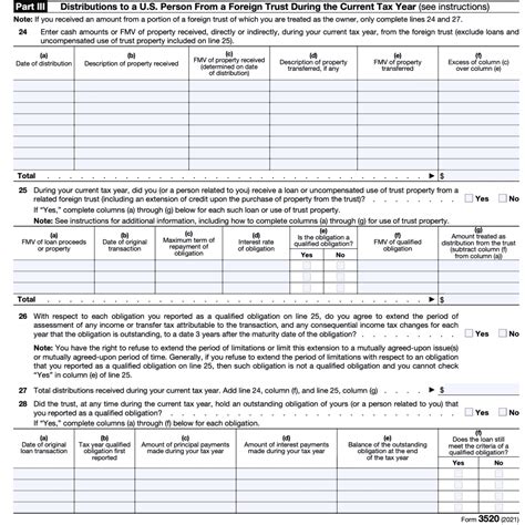 IRS Form 3520-Reporting Transactions With Foreign Trusts