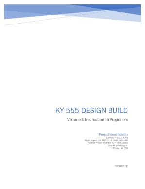 Fillable Online Transportation Ky Design Build Agreement Fax Email