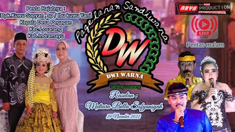 LIVE MALAM SANDIWARA DWI WARNA SELASA 29 NOV 2022 DS