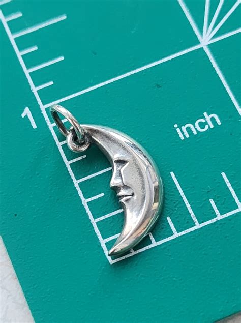 Retired James Avery Moon With Smiling Face Pendant St Gem