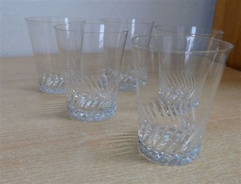 5 Vintage feine Gläser Wassergläser Kristallglas mit Schliff eBay