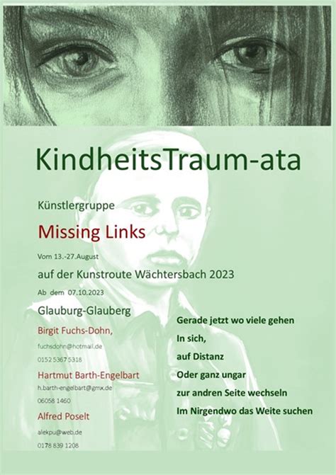 Kindheitstraumata Ein Ausstellungs Lesungs Projekt Der Missing