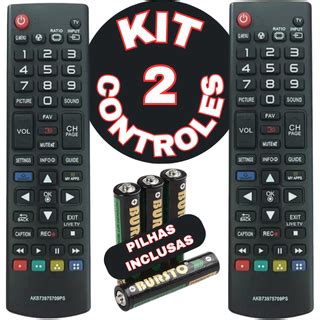 Kit 2 Controle Remoto Universal LG Acompanha Pilhas Compativel C Smart