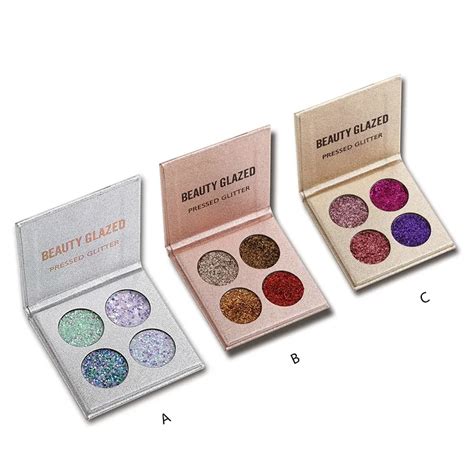 Beauty Glazed Pressed Glitter Eyeshadow Palettes Shimmer Luminous