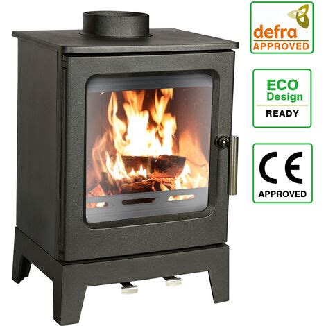 5KW Defra Approved Woodburning Stove Woodburner Cast Iron Fireplace Eco