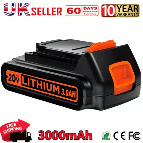 Upgraded For Black Decker Ah V Li Ion Battery Lbxr Bl