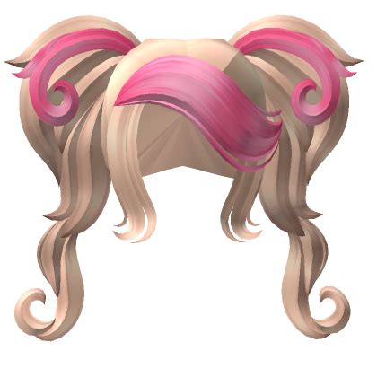 Blonde And Pink Swirly Pigtails Roblox Item Rolimon S