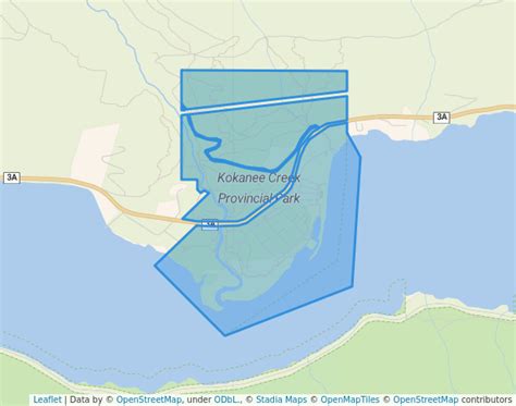 Kokanee Creek Provincial Park In Nelson Map And Routes