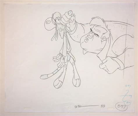 1990s Disney Cartoon Bonkers Detective Production Animation Cel Drawing