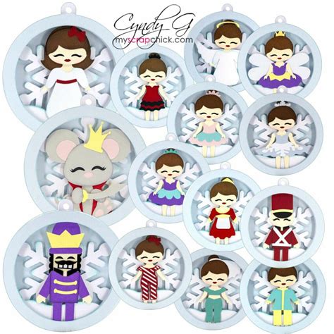 Nutcracker Ballet Ornaments 14 pc SVG Set - My Scrap Chick