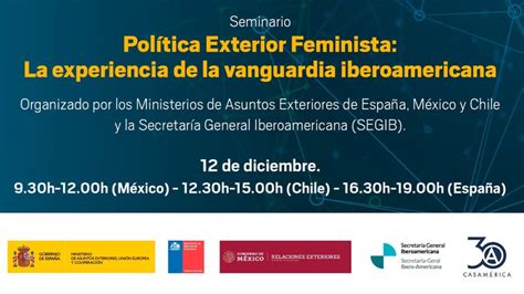 Seminario Política Exterior Feminista La Experiencia De La Vanguardia