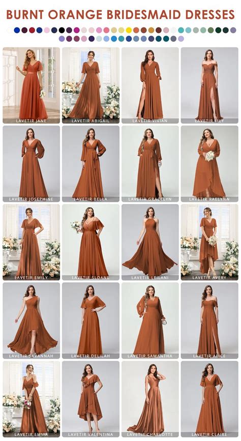 Burnt Orange Bridesmaid Dresses Burnt Orange Bridesmaid Dresses