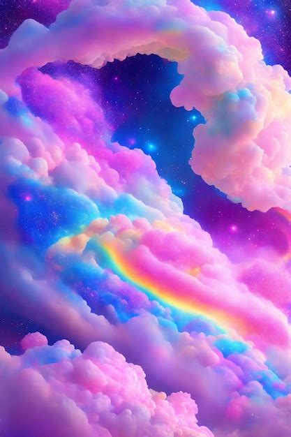 Premium AI Image | Colored clouds in space