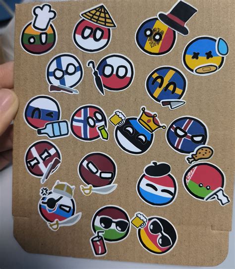 European Countryball Stickers Customizable Characters Stories