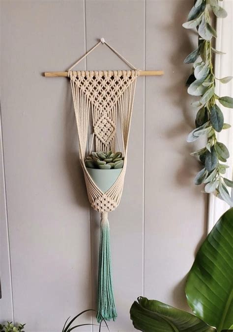 Home Living Macrame Hanging Plant Hilder Indoor Planters Mindtek It