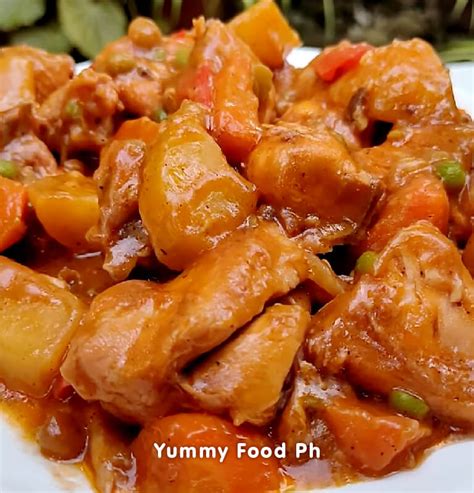 Chicken Afritada Recipe In Mama Sitas Mix Yummy Food Ph