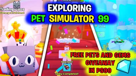 LIVE PET SIMULATOR 99 GIVEAWAYS GRINDING Roblox YouTube