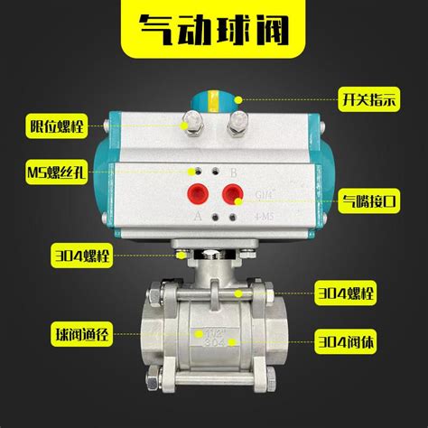 Q611f 16p气动球阀丝扣焊接球阀三片式高平台切断阀dn15 Dn20虎窝淘