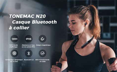 Tonemac Ecouteurs Bluetooth Sans Fil N Casque Bluetooth Sans Fil Avec