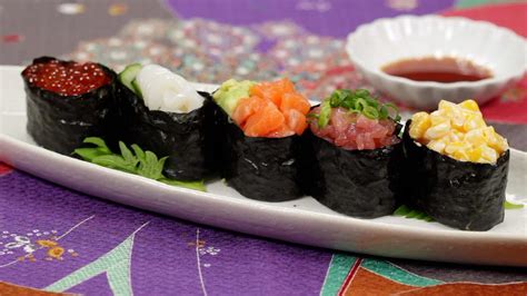 Gunkan Maki Sushi Recipe Types Of Colorful Battleship Sushi