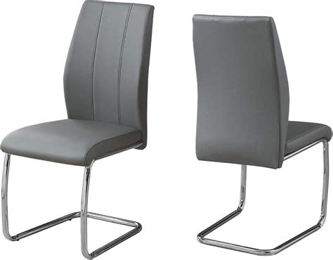 Monarch Specialties 2 Piece Dining Chair 2pcs 39 H Grey